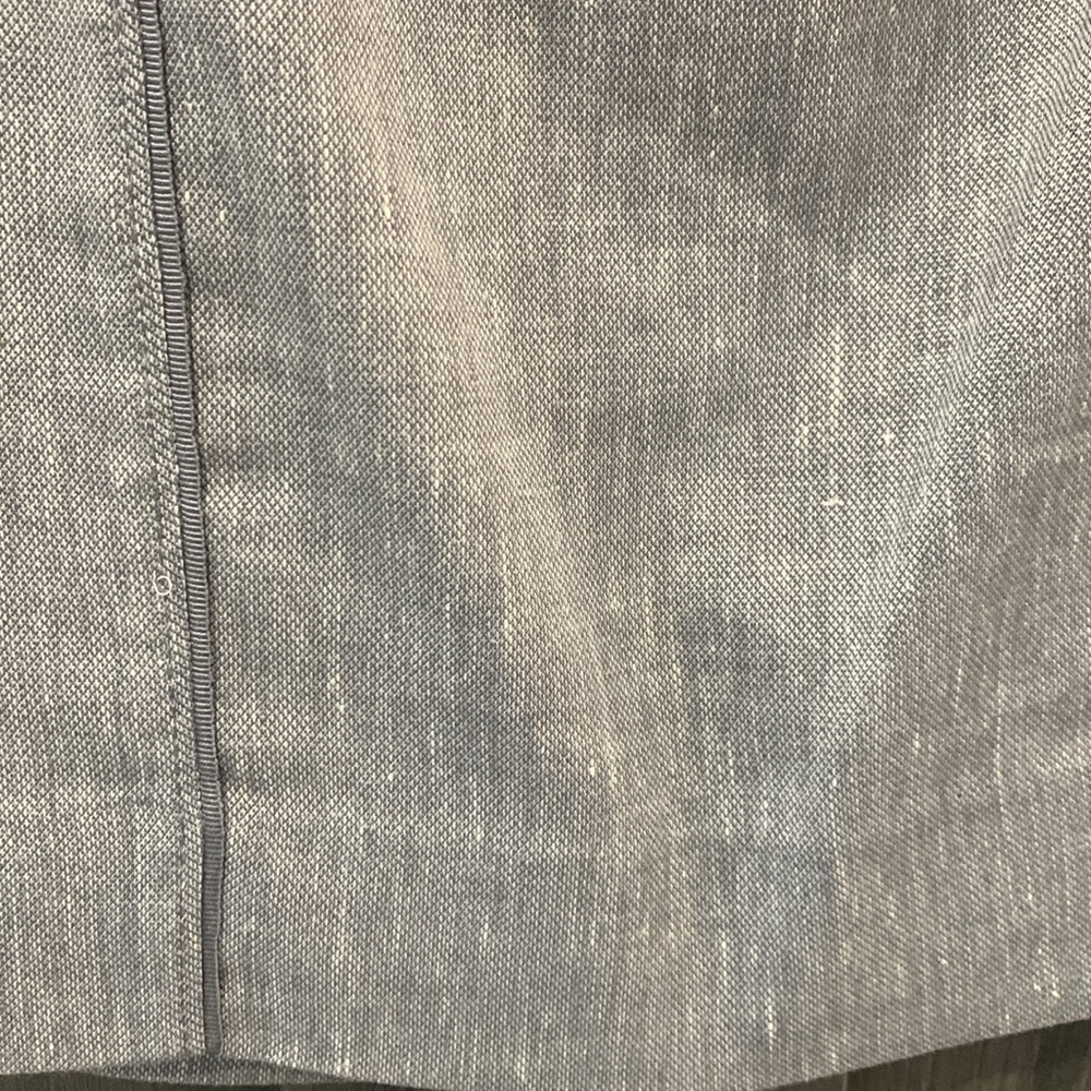 White House Black Market Gray Linen Pencil Straight Skirt Women's Size 0 - Picture 3 of 8